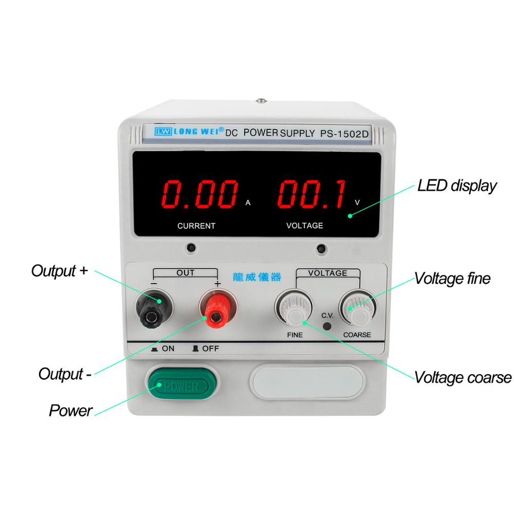 LW PS-1502D 1503D PS-1505D 15V - Linear Lab Power Supply Adjustable recensie en prijs